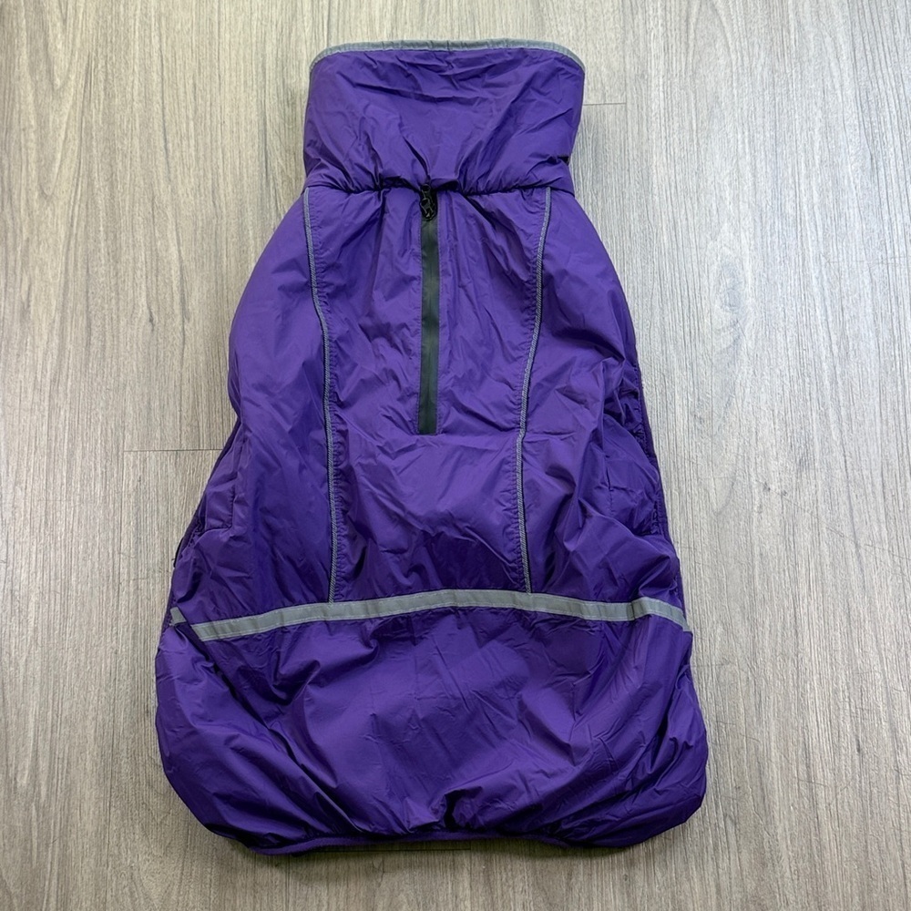 Purple Dog Puffer Jacket with Reflective Trim - Pet